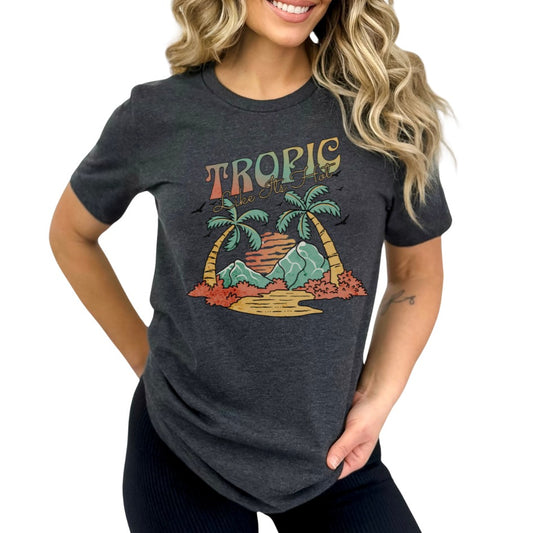 Graphic Summer Vibes Beach Hair Comfort Styled T-shirts