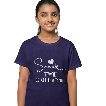 Graphic Kids Snack Time Designed Print T-shirts