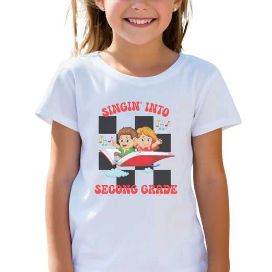 Unisex Kids Singing Into Second Grade Ultimate Comfort T-Shirts