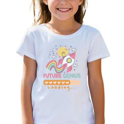 Unisex Kids Future Genuis Loading Ultimate Comfort T-Shirts