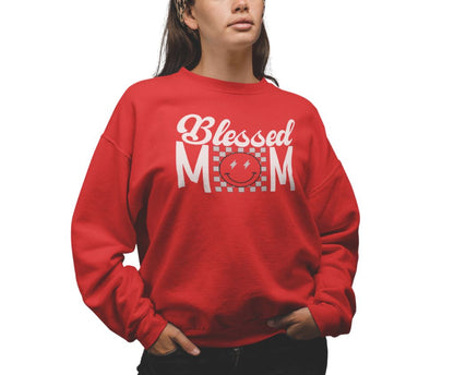 DTG adidas® Unisex Fleece Crewneck Blessed Mom Sweatshirt