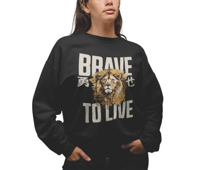 DTG adidas® Unisex Fleece Crewneck Brave To Live Sweatshirt