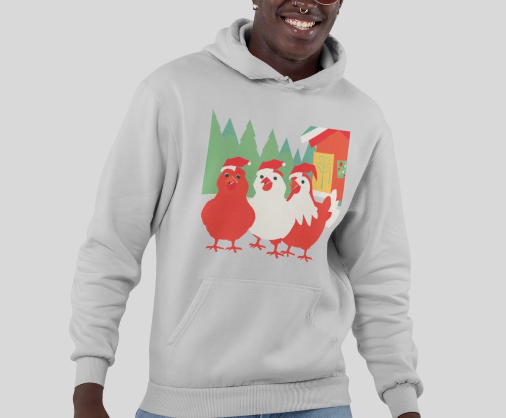 Unisex Heavy Blend Christmas Chicken Hoodie