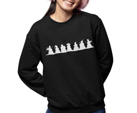 Graphic Designed Holiday Christmas Snowman Unisex Crewneck Sweatshirt