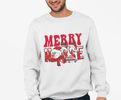 Graphic Designed Holiday Christmas Nurse Unisex Crewneck Sweatshirt