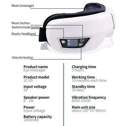 Bluetooth Music Vibration Sleep Relaxation Mask