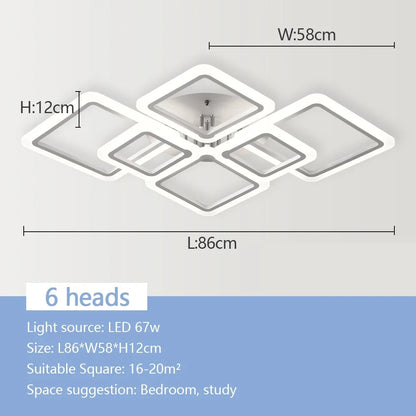Modern Nordic Square LED Pendant Light