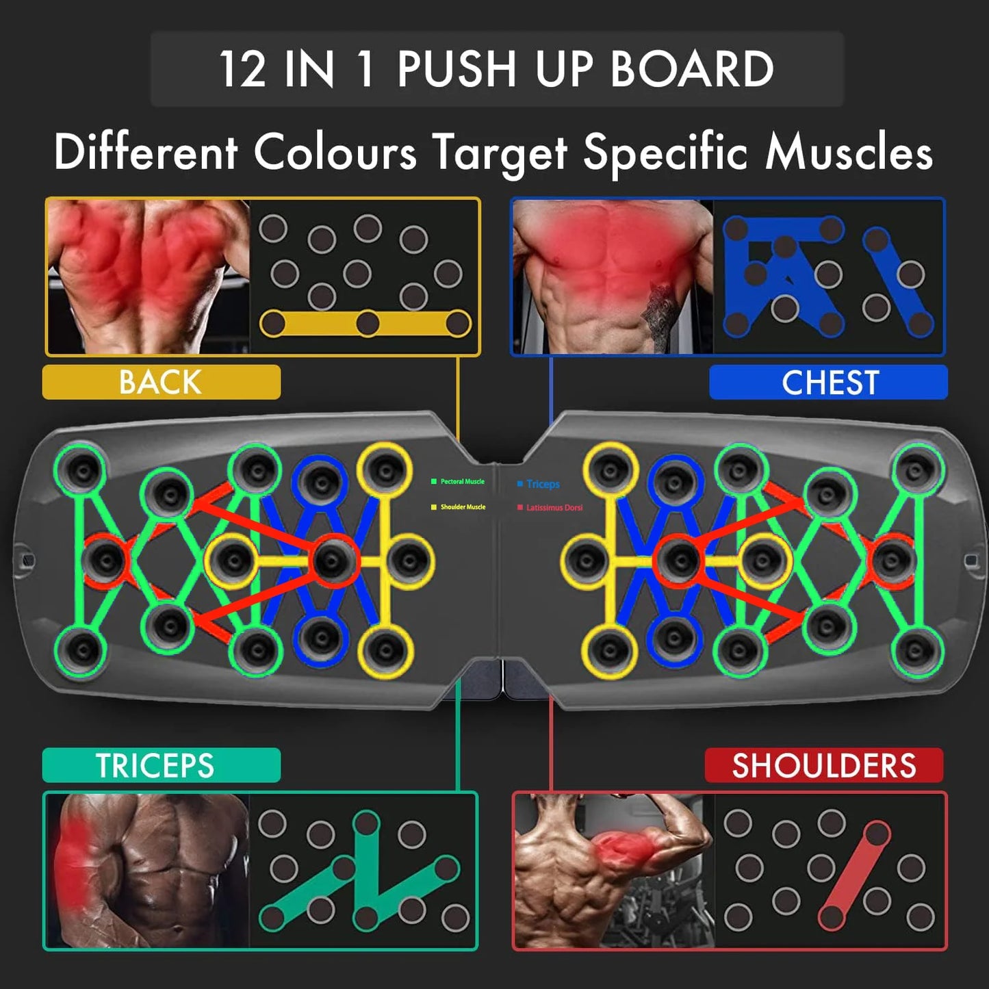 Portable Foldable Push-up Board Set