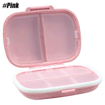 8-Compartment Portable Pill Organizer Box