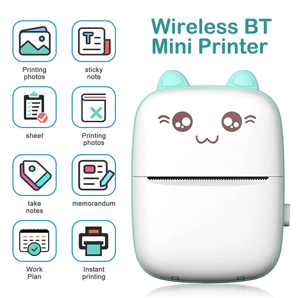 Portable Mini Bluetooth Label Printer