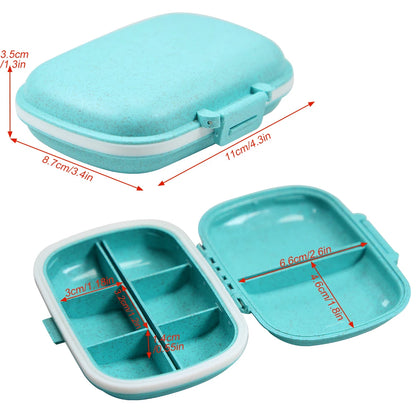 8-Compartment Portable Pill Organizer Box