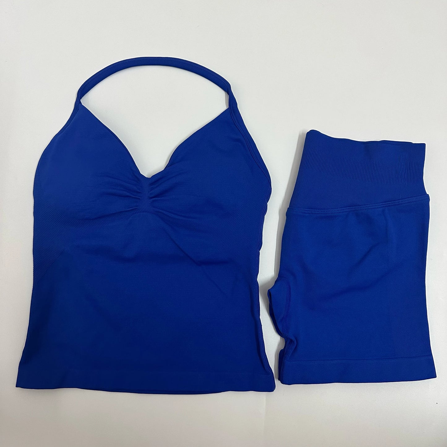 Backless Tank Top High-Waist Shorts