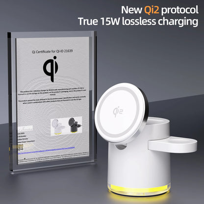 Magnetic Qi2 3-in-1 Wireless Charger Stand