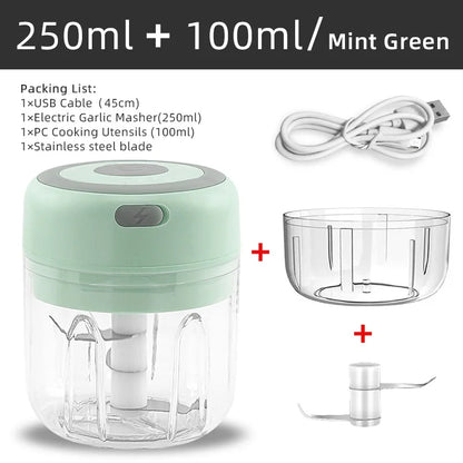 Electric Mini Food Chopper Garlic Masher