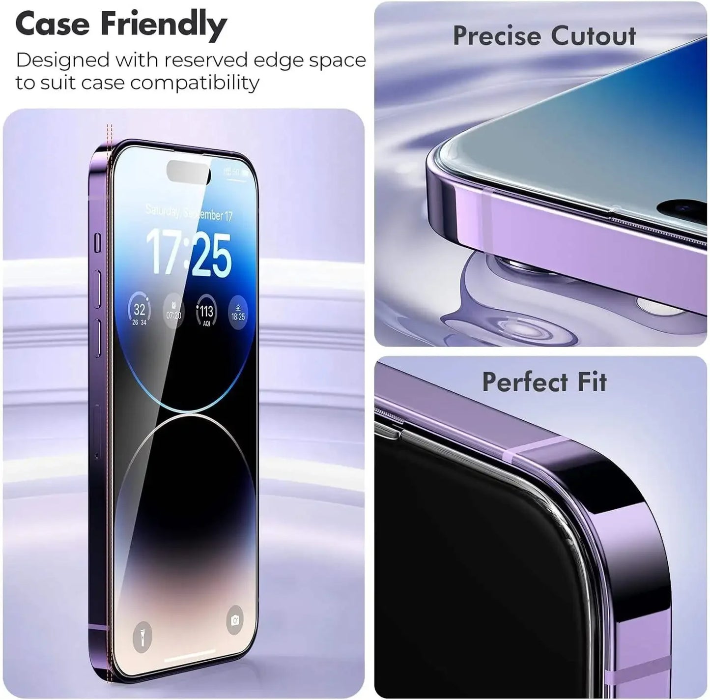 3-Pack Tempered Glass Screen Protector
