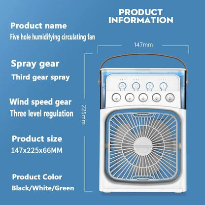 3-in-1 Portable Air Cooler Fan Humidifier