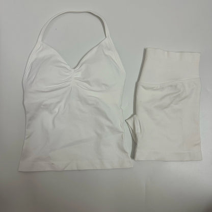 Backless Tank Top High-Waist Shorts