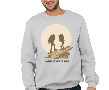 Graphic Designed Minimalist Unisex Motivational Crewneck Sweatshirt