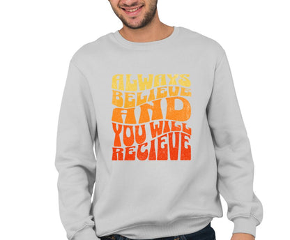 Graphic Designed Minimalist Unisex Motivational Crewneck Sweatshirt