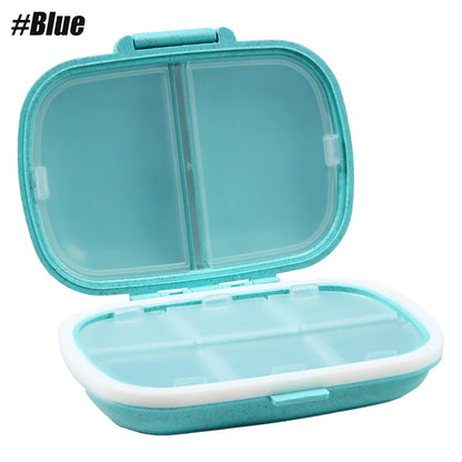8-Compartment Portable Pill Organizer Box