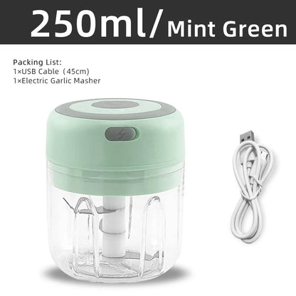 Electric Mini Food Chopper Garlic Masher