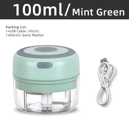 Electric Mini Food Chopper Garlic Masher
