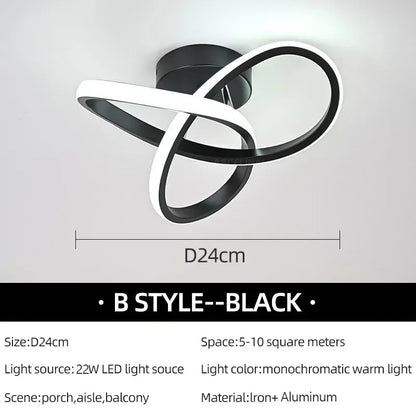 Modern Trefoil LED Ceiling Light
