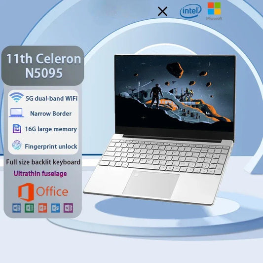 Intel Celeron N5095 16GB RAM 512GB SSD Windows Laptop