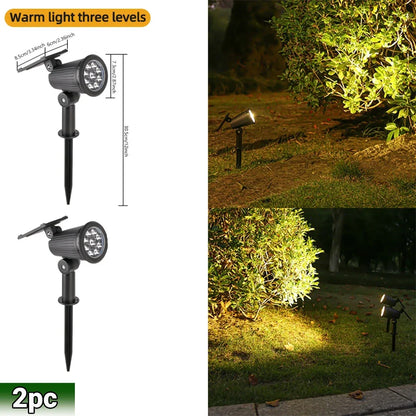 9 LED RGB Solar Spot Lights