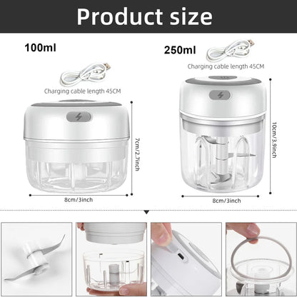 Electric Mini Food Chopper Garlic Masher