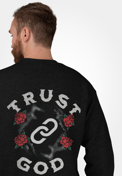 Graphic Trust God Designed Minimalist Unisex Crewneck Sweatshirt
