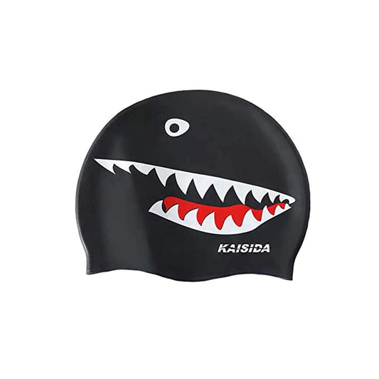KAISIDA Silicone Swimming Cap Swim Caps Bathing Cap to Keep Your Hair Dry Fit for Men & Women Adult Youth (Black)