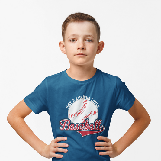 Designed Kids Who Loves Baseball Graphic Print T-shirts