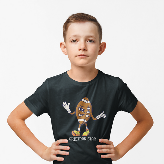 Designed Kids Gridiron Star Graphic Print T-shirts