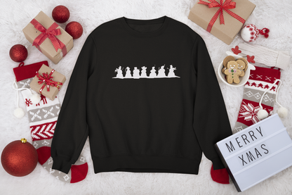 Graphic Designed Holiday Christmas Snowman Unisex Crewneck Sweatshirt